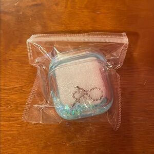 Clear AirPods Case with Glitter Bow Charm